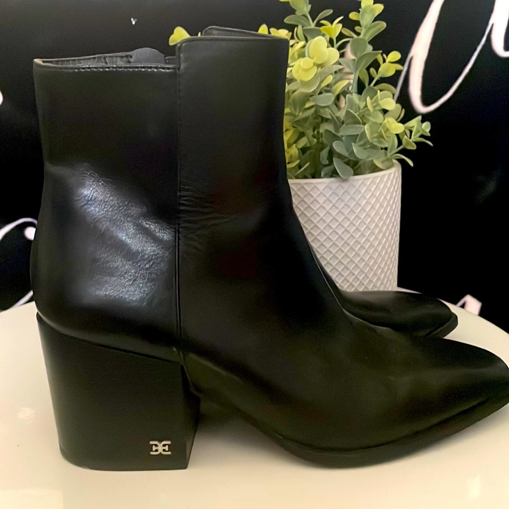 Sam Edelman Black Leather Boots size 6 1/2